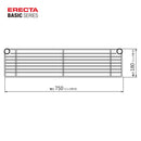 エレクター ベーシックシリーズ ハーフシェルフ 750mm用 ホワイト B730W