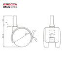 エレクター ベーシックシリーズ キャスター ストッパー付 50mm BDRS50 2個入