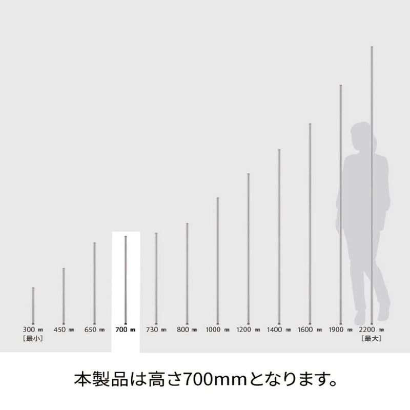 エレクター ベーシックシリーズ ポール 700mm ホワイト B28PW2 2本入