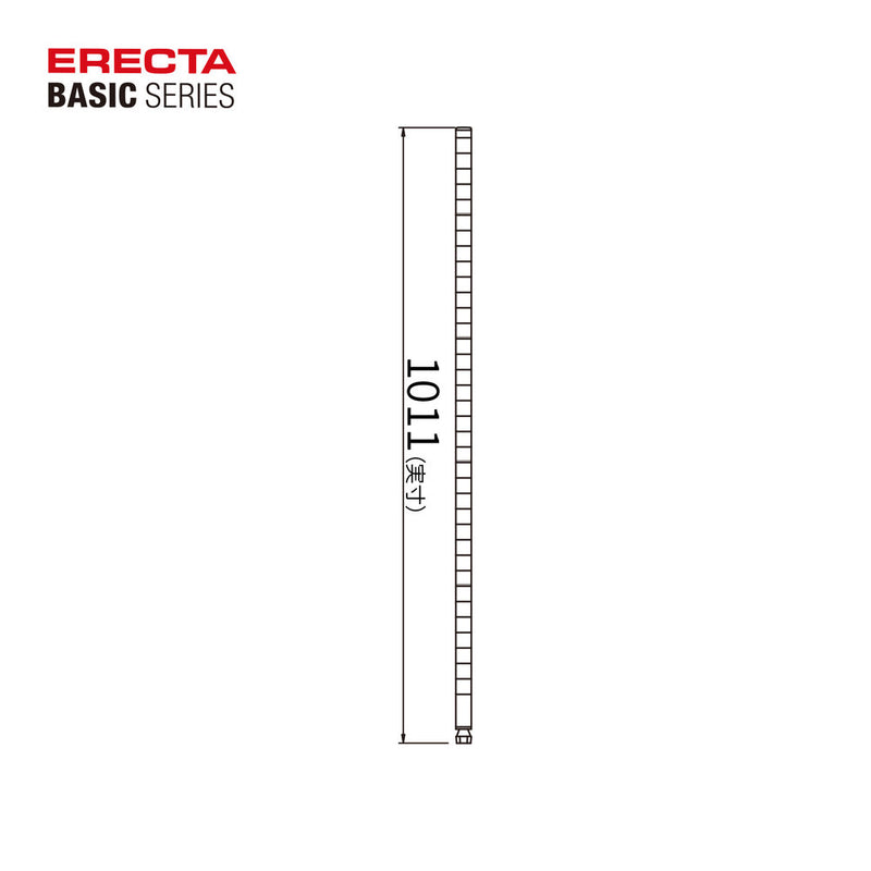 エレクター ベーシックシリーズ ポール 1000mm ホワイト B40PW2 2本入
