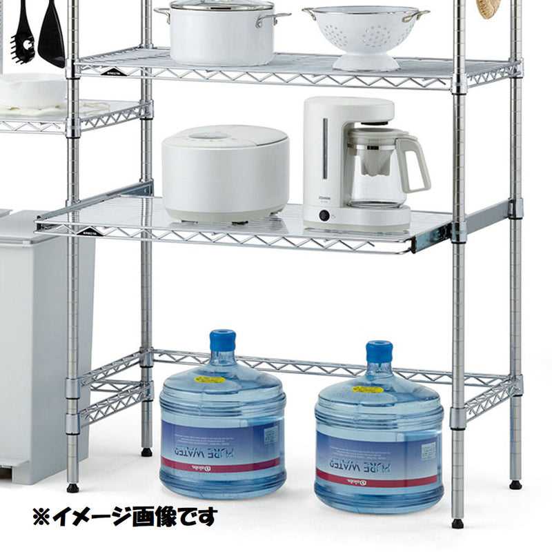 エレクター ベーシックシリーズ スライディングシェルフ W600xD450mm ホワイト BSL1824W