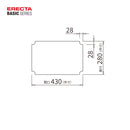 エレクター ベーシックシリーズ アクリル板 W450xD300mm用 クリア B1218AB1