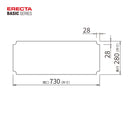 エレクター ベーシックシリーズ アクリル板 W750xD300mm用 クリア B1230AB1