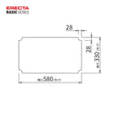エレクター ベーシックシリーズ アクリル板 W600xD350mm用 クリア B1424AB1