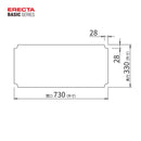 エレクター ベーシックシリーズ アクリル板 W750xD350mm用 クリア B1430AB1