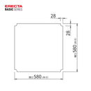 エレクター ベーシックシリーズ アクリル板 W600xD600mm用 クリア B2424AB1