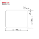 エレクター ベーシックシリーズ アクリル板 W750xD600mm用 クリア B2430AB1