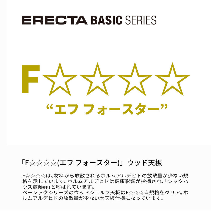 エレクター ベーシックシリーズウッドシェルフ W600xD450mm ホワイトウッド ホワイトフレーム 棚用 B1824MWHW1