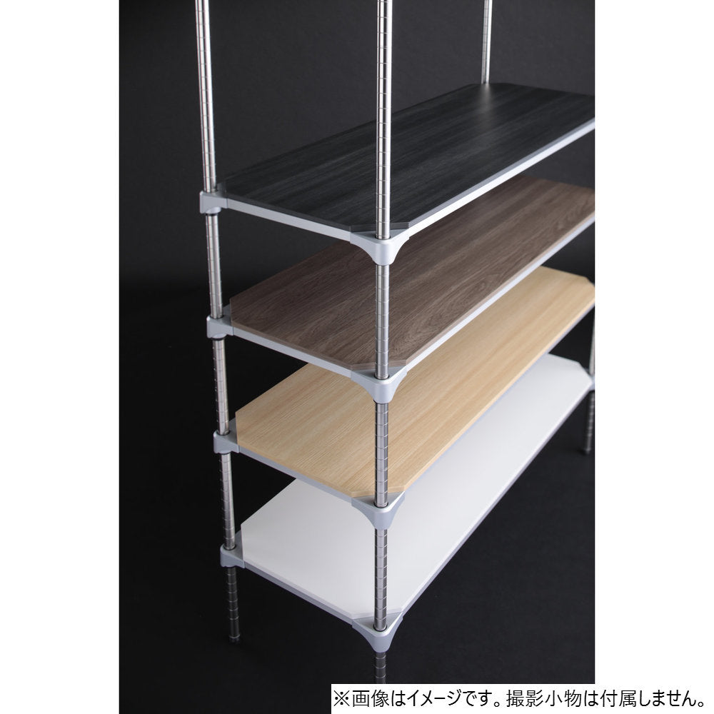 匿名配送 送料込 旧版 ウッドシェルフ スライディングシェルフ ワイヤーシェルフ エレクター ベーシックシリーズウッドシェルフ W600xD450mm ブラック