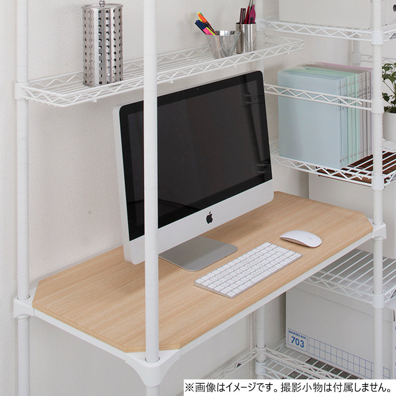 エレクター ベーシックシリーズウッドシェルフ W600xD450mm ナチュラルウッド ホワイトフレーム 棚用 B1824MNW1