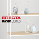 エレクター ベーシックシリーズウッドシェルフ W600xD450mm ナチュラルウッド ホワイトフレーム 棚用 B1824MNW1