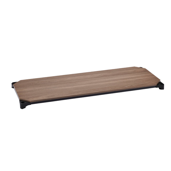 エレクター ベーシックシリーズウッドシェルフ W1200xD600mm ウォールナットウッド ブラックフレーム 棚用 B2448MWB1