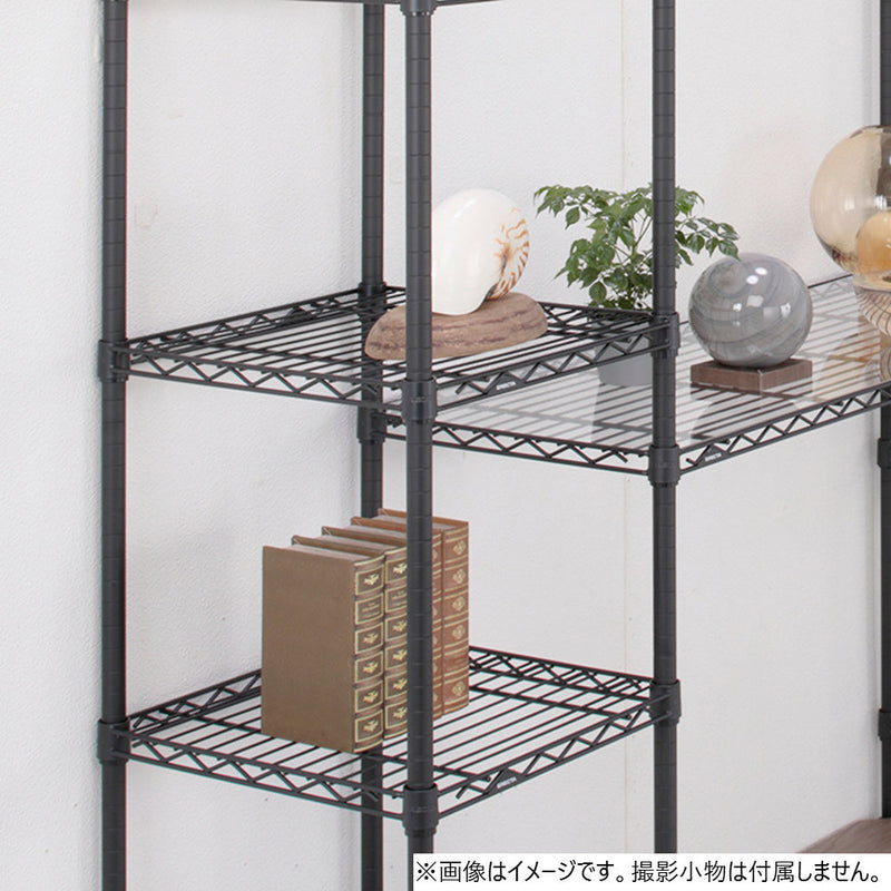 エレクター ベーシックシリーズ ワイヤーシェルフ W900xD350mm ブラック B1436B1