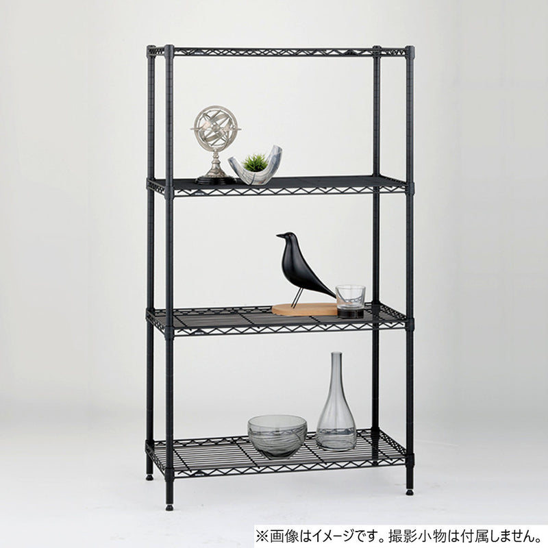 エレクター ベーシックシリーズ ワイヤーシェルフ W600xD450mm ブラック B1824B1