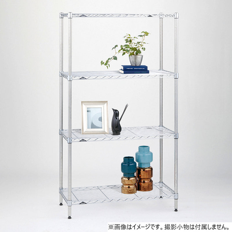 エレクター ベーシックシリーズ ワイヤーシェルフ W900xD450mm クローム B1836C1