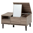 コスメテーブル RD-1125GY メーカー直送 ▼返品・キャンセル不可【他商品との同時購入不可】