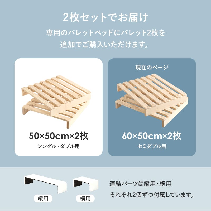 パレットベッド専用 追加床板2枚組 WB-7720SD2 メーカー直送 ▼返品・キャンセル不可【他商品との同時購入不可】