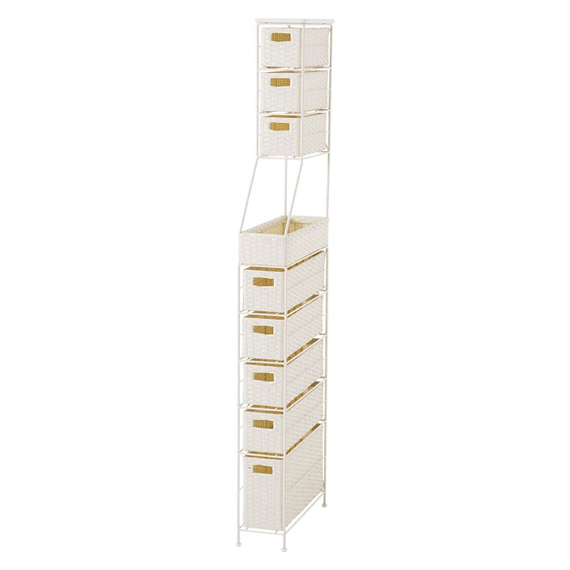 ランドリーチェスト 幅15cm RAN-2459WH メーカー直送 ▼返品・キャンセル不可【他商品との同時購入不可】
