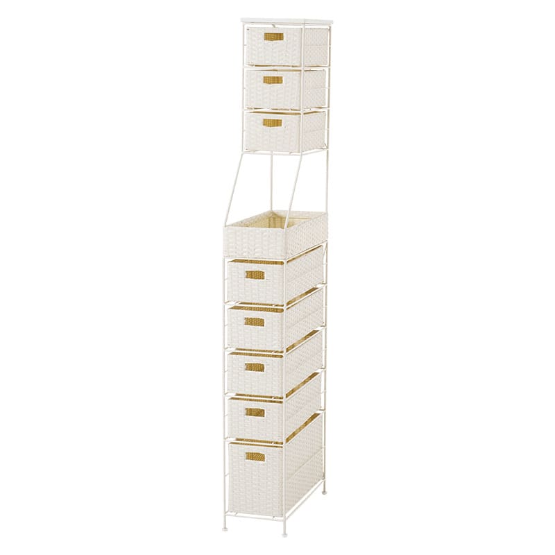 ランドリーチェスト 幅20cm RAN-2460WH メーカー直送 ▼返品・キャンセル不可【他商品との同時購入不可】