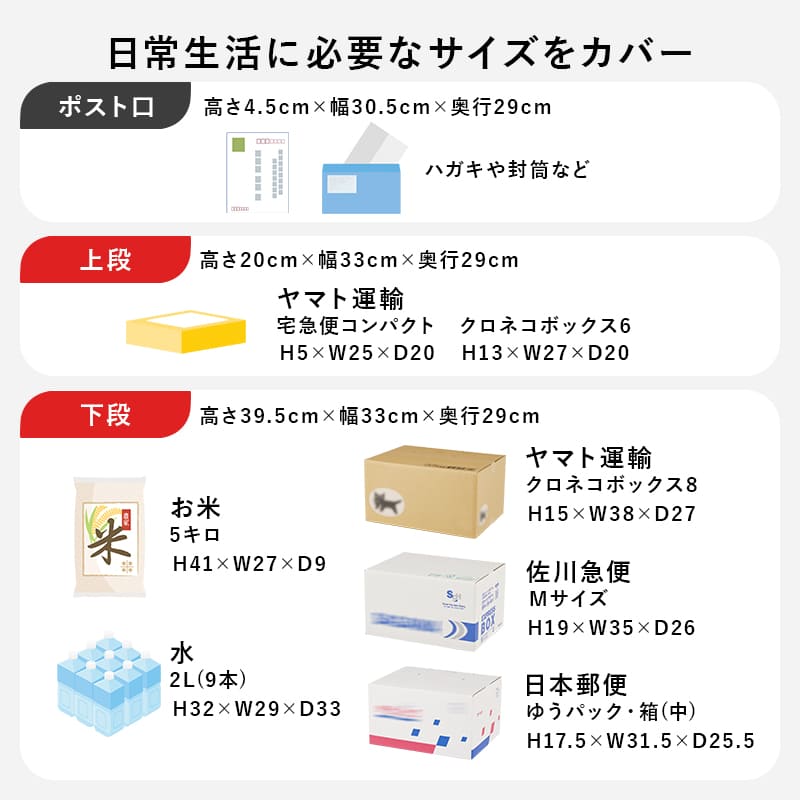 宅配ボックス 上段19L下段39L  LPS-4990BK メーカー直送 ▼返品・キャンセル不可【他商品との同時購入不可】
