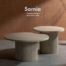 ネストセンターテーブル サニア NCT-N8060 トラバーチン メーカー直送 ▼返品・キャンセル不可【他商品との同時購入不可】