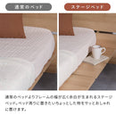 ステージベッド リルム D BED-T1600 ブラウン 組立必要 【直送品】 返品・キャンセル・他商品と同時購入は不可