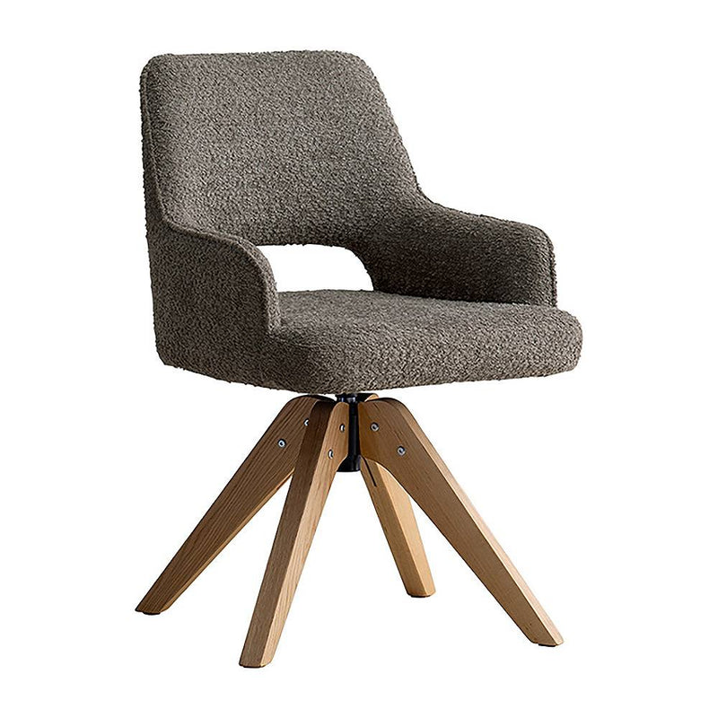 回転ダイニングチェア オリア1脚 CH-C5686-1 ブラウン メーカー直送 ▼返品・キャンセル不可【他商品との同時購入不可】