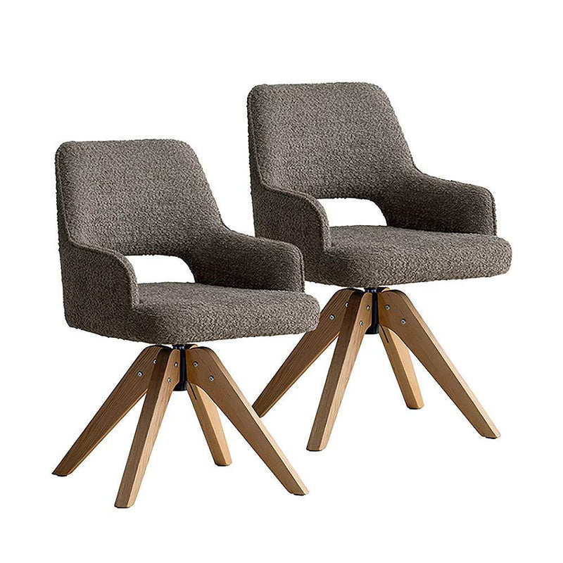 回転ダイニングチェア オリア2脚 CH-C5686-2 ブラウン メーカー直送 ▼返品・キャンセル不可【他商品との同時購入不可】