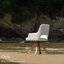 回転ダイニングチェア オリア2脚 CH-C5686-2 ホワイト メーカー直送 ▼返品・キャンセル不可【他商品との同時購入不可】