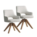 回転ダイニングチェア オリア2脚 CH-C5686-2 ホワイト メーカー直送 ▼返品・キャンセル不可【他商品との同時購入不可】