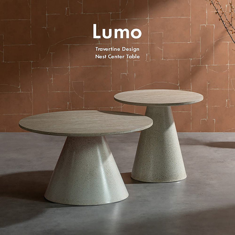 ネストセンターテーブル ルモ NCT-T7050 トラバーチン メーカー直送 ▼返品・キャンセル不可【他商品との同時購入不可】