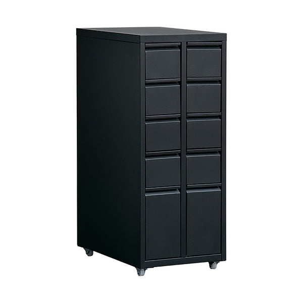 ドロワーキャビネット ムーン DCB-10D ブラック メーカー直送 ▼返品・キャンセル不可【他商品との同時購入不可】