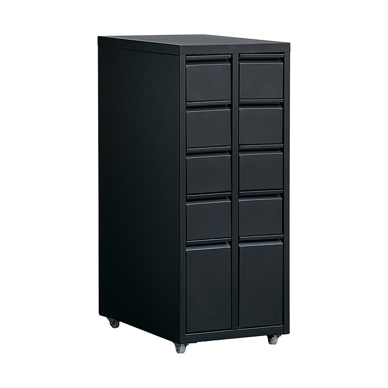 ドロワーキャビネット ムーン DCB-10D ブラック メーカー直送 ▼返品・キャンセル不可【他商品との同時購入不可】