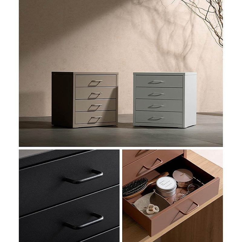 ドロワーキャビネット ムーン DCB-4D ブラック メーカー直送 ▼返品・キャンセル不可【他商品との同時購入不可】