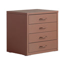 ドロワーキャビネット ムーン DCB-4D コーラルピンク メーカー直送 ▼返品・キャンセル不可【他商品との同時購入不可】