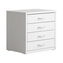 ドロワーキャビネット ムーン DCB-4D ホワイト メーカー直送 ▼返品・キャンセル不可【他商品との同時購入不可】