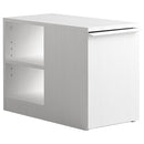 ゴミ箱付きサイドテーブル ノット DB-3065 ホワイト メーカー直送 ▼返品・キャンセル不可【他商品との同時購入不可】