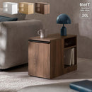 ゴミ箱付きサイドテーブル ノット DB-3065 ホワイト メーカー直送 ▼返品・キャンセル不可【他商品との同時購入不可】