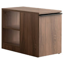 ゴミ箱付きサイドテーブル ノット DB-3065 ブラウン メーカー直送 ▼返品・キャンセル不可【他商品との同時購入不可】