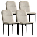 ダイニングチェア パノーラ4脚入 CH-N5787-4 ベージュ メーカー直送 ▼返品・キャンセル不可【他商品との同時購入不可】