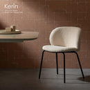 ダイニングチェア カリン 1脚 CH-A5075-1 ホワイト メーカー直送 ▼返品・キャンセル不可【他商品との同時購入不可】