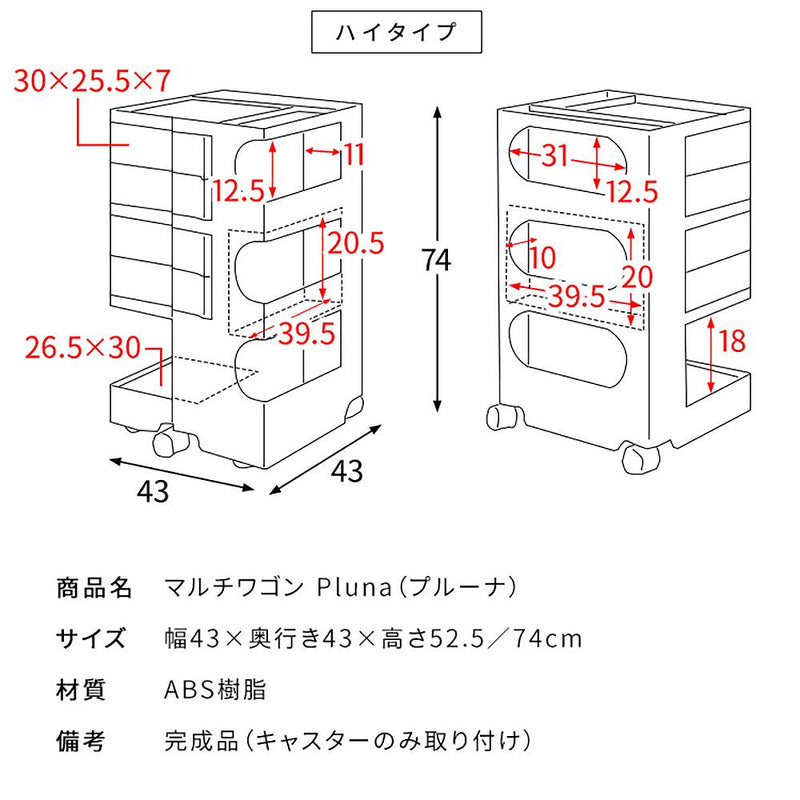 マルチワゴン プルーナ WG-H003 ネイビー メーカー直送 ▼返品・キャンセル不可【他商品との同時購入不可】