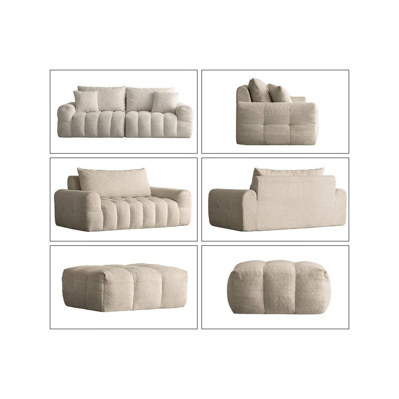 ブークレソファ アルビーオットマン OT-V101P ホワイト メーカー直送 ▼返品・キャンセル不可【他商品との同時購入不可】