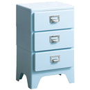 多段チェスト クラン CBN-H003 ライトブルー メーカー直送 ▼返品・キャンセル不可【他商品との同時購入不可】