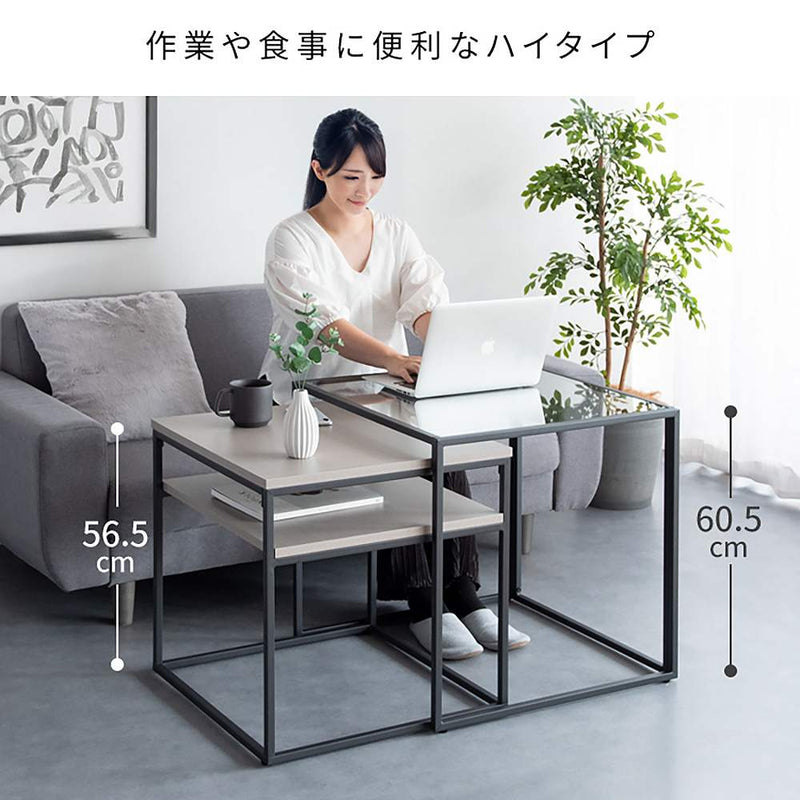 ネストセンターテーブル ポルカ NCT-M600 ホワイト メーカー直送 ▼返品・キャンセル不可【他商品との同時購入不可】