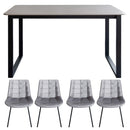 テーブル・チェア4脚セット DNT-1001/DCH-1000 メーカー直送 ▼返品・キャンセル不可【他商品との同時購入不可】