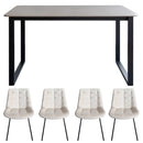 テーブル・チェア4脚セット DNT-1001/DCH-1000 メーカー直送 ▼返品・キャンセル不可【他商品との同時購入不可】