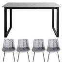 テーブル・チェア4脚セット DNT-1001/DCH-1000 メーカー直送 ▼返品・キャンセル不可【他商品との同時購入不可】