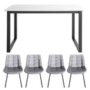 テーブル・チェア4脚セット DNT-1001/DCH-1000 メーカー直送 ▼返品・キャンセル不可【他商品との同時購入不可】