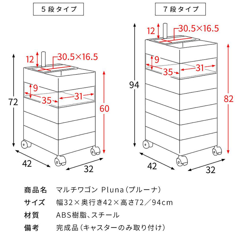 マルチワゴン プルーナ WG-H001 RD メーカー直送 ▼返品・キャンセル不可【他商品との同時購入不可】 8.5kg